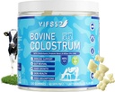 Grass Fed Colostrum dodatek 2000mg, 120 Gummies Sladkor Brez sladkorja 40% IgG Goveji Colostrum Gumies + Probiotik, Multivitaminski Etc za imuno podporo, Gut Podpora, Lasje & koža