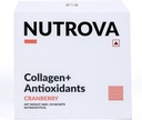 NUTROVA Colagen+Antioksidanti dopolnilo - marin kolagen v prahu za moške in ženske,povečuje hidracijo kože, zmanjšuje poškodbe kože,podpora zdrave kože, zraka in nohtov, brusnice, 1 število,30 Strežnice