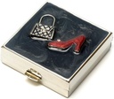 9311 Square majhne tablete Box Organizator črno rdeče zlato ženske potovalne tablete Primer torbice Pocket Container Daily Portable Medicine Vitamin Box Medicina Dodatek Mini shranjevanje