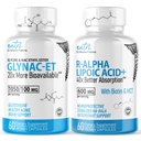 Naravne fuzije GlyNAC-ET (60 kapsul) - R alfa lipoična kislina 600mg (60 kapsul) - Proti staranju