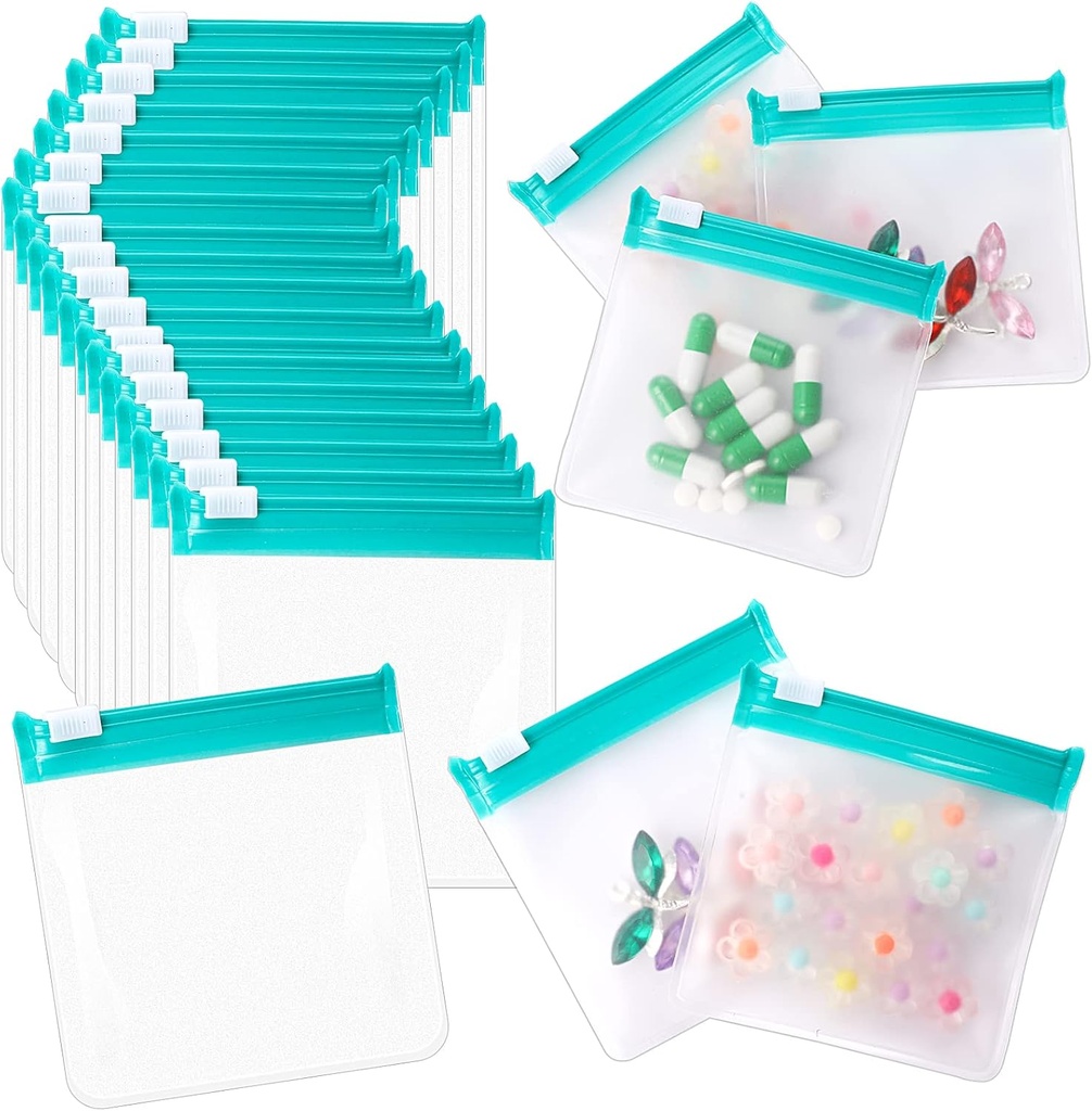 24 Pcs potovalne tablete tablete tablete vrečke vrečke za večkratno uporabo Zippered Medicine vrečka Set Self Tealing Clear Plastic Medicine Organizator s slide zaklepanje od ponedeljka do nedelje tablete Baggies za tablete majhne predmete shranjevanje