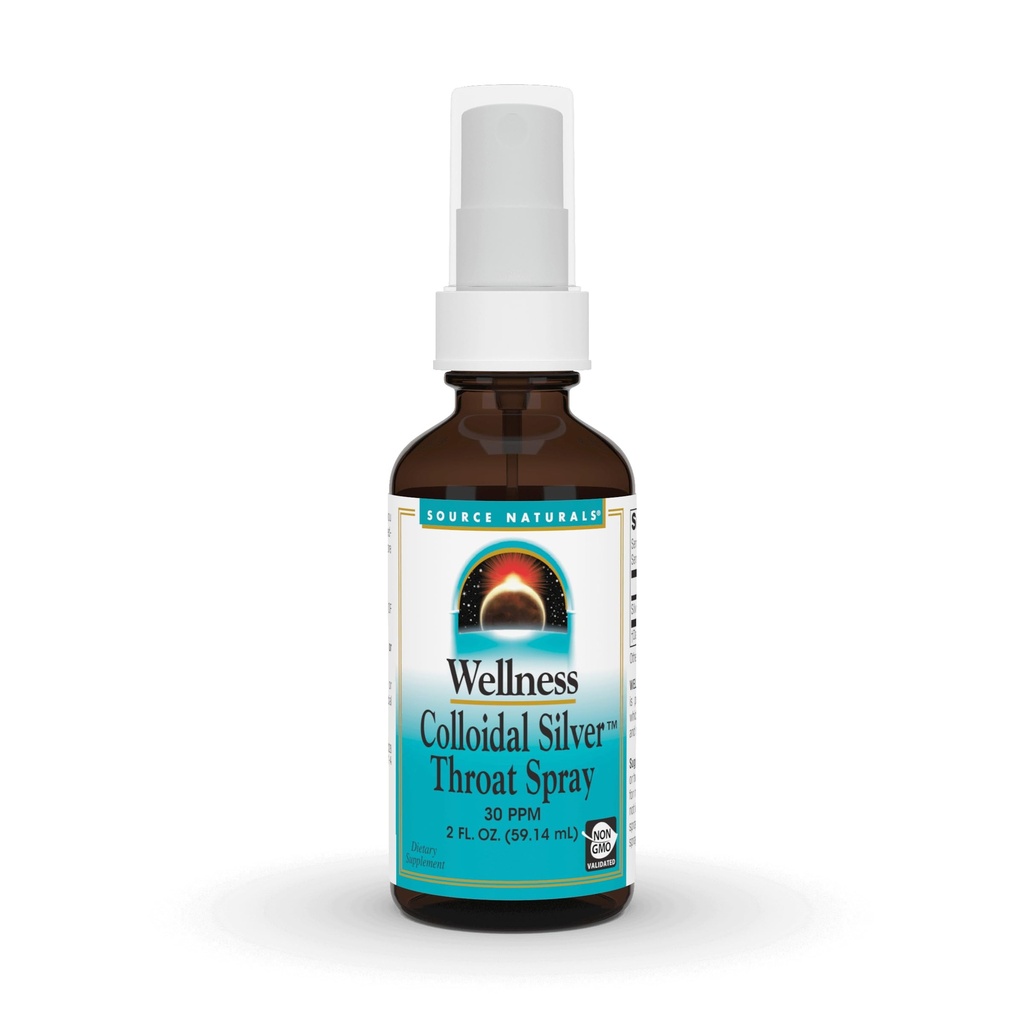 Vir Naturals Wellness Koloidal Silver Throat Spray - 30 PPM - 2 Fluid oz