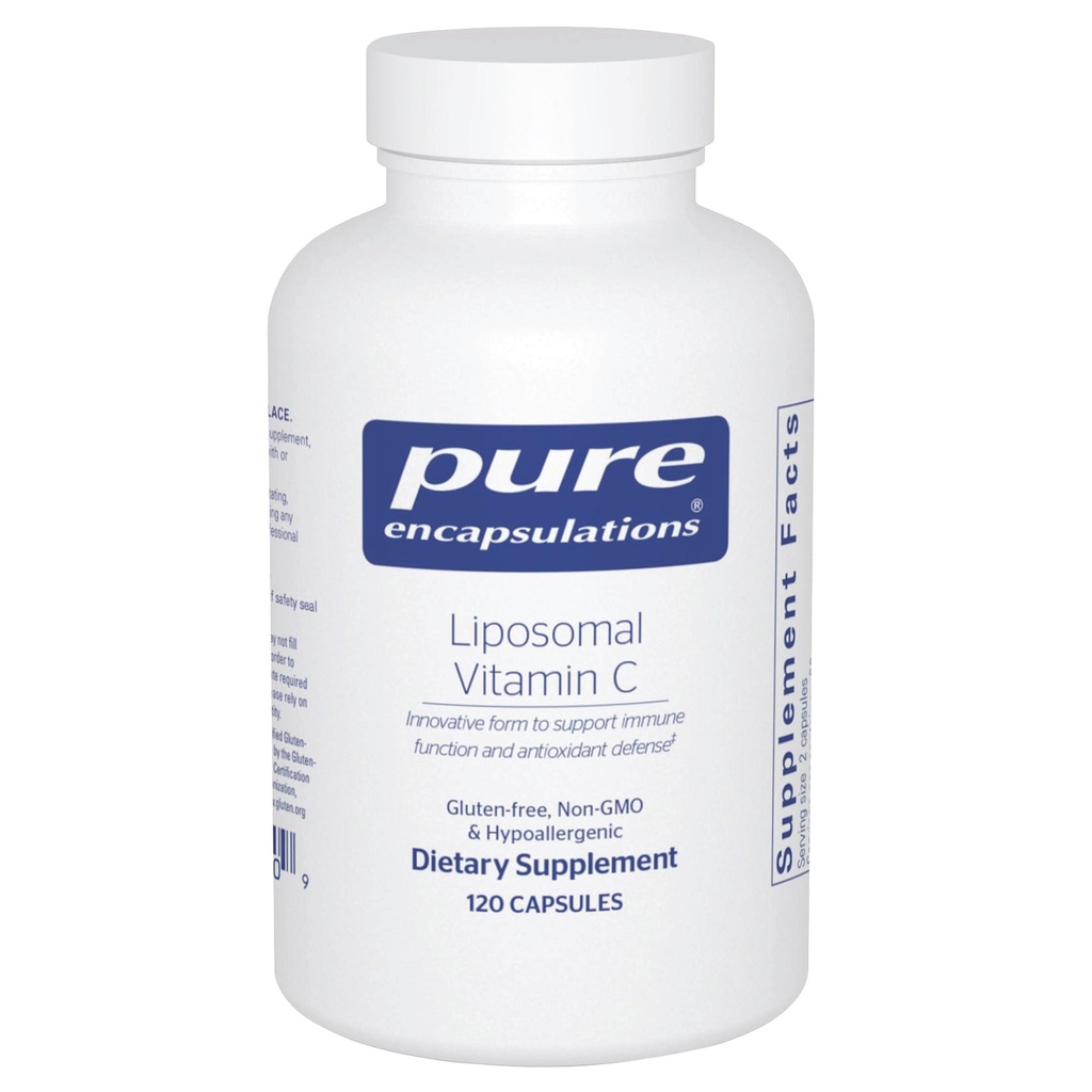 Čiste enkapsulacije Liposomski vitamin C - Imunska podpora Dodatek* - Antioksidant Nourishment - Dnevni vitamin - brez GMO & gluten - 120 kapsul