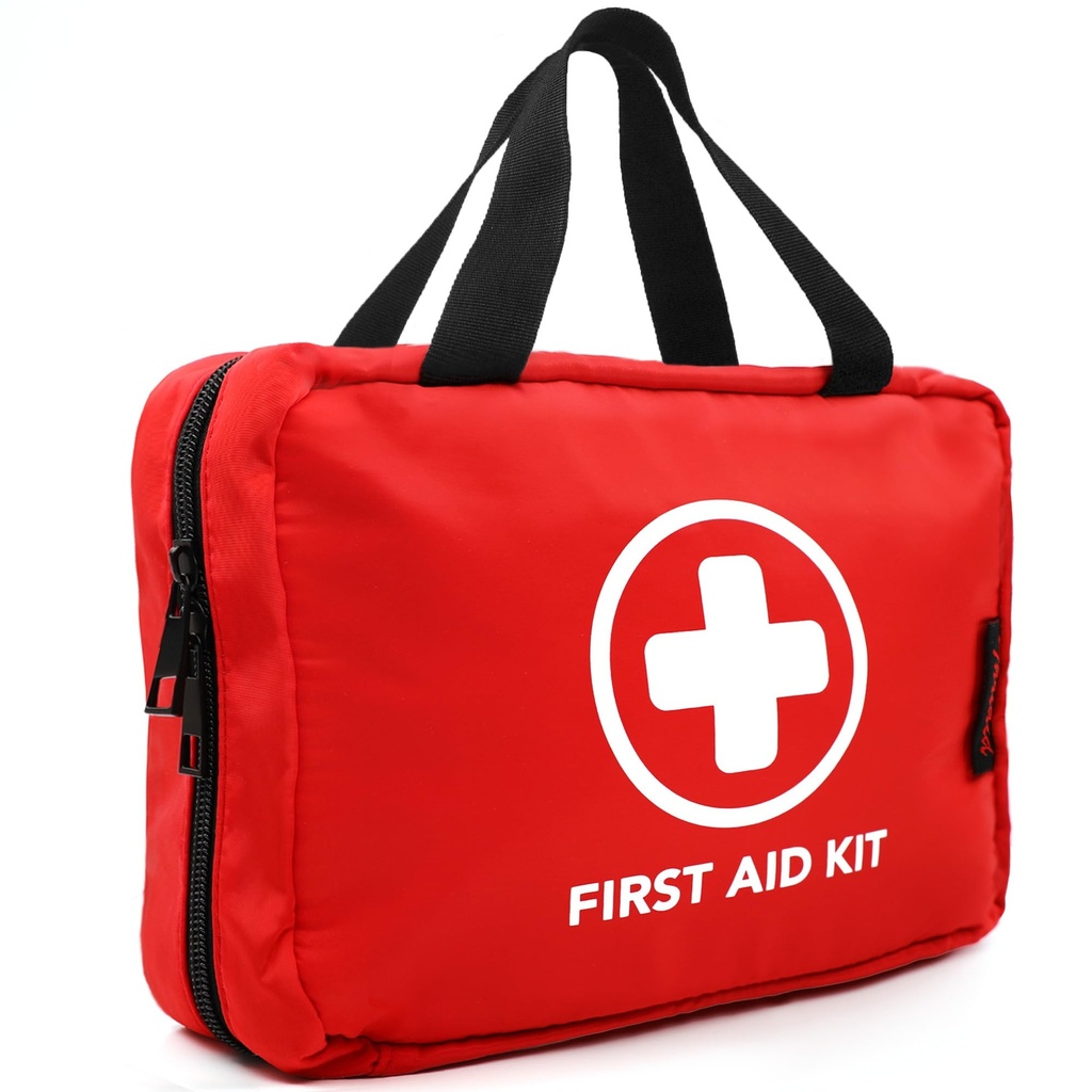 330 kos prvo pomoč komplet, Premium vodoodporni kompaktni Trauma medicinski kompleti za vse nevarnosti, Idealno za dom, Office, Avto, Potovanje, Na prostem, Camping, Pohodništvo, Čolnarjenje (rdeče)