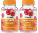 Življenjski Biotin + Magnezij, Gummies Bundle - odlično degustacijo, Vitamin dopolnilo, Gluten brezplačno, GSO brezplačno, Žvečljivo