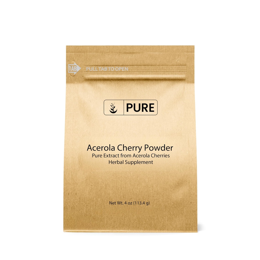 Čiste izvirne sestavine Acerola Cherry Powder 4oz Non-GMO, Gluten Free, Eco-prijateljska embalaža