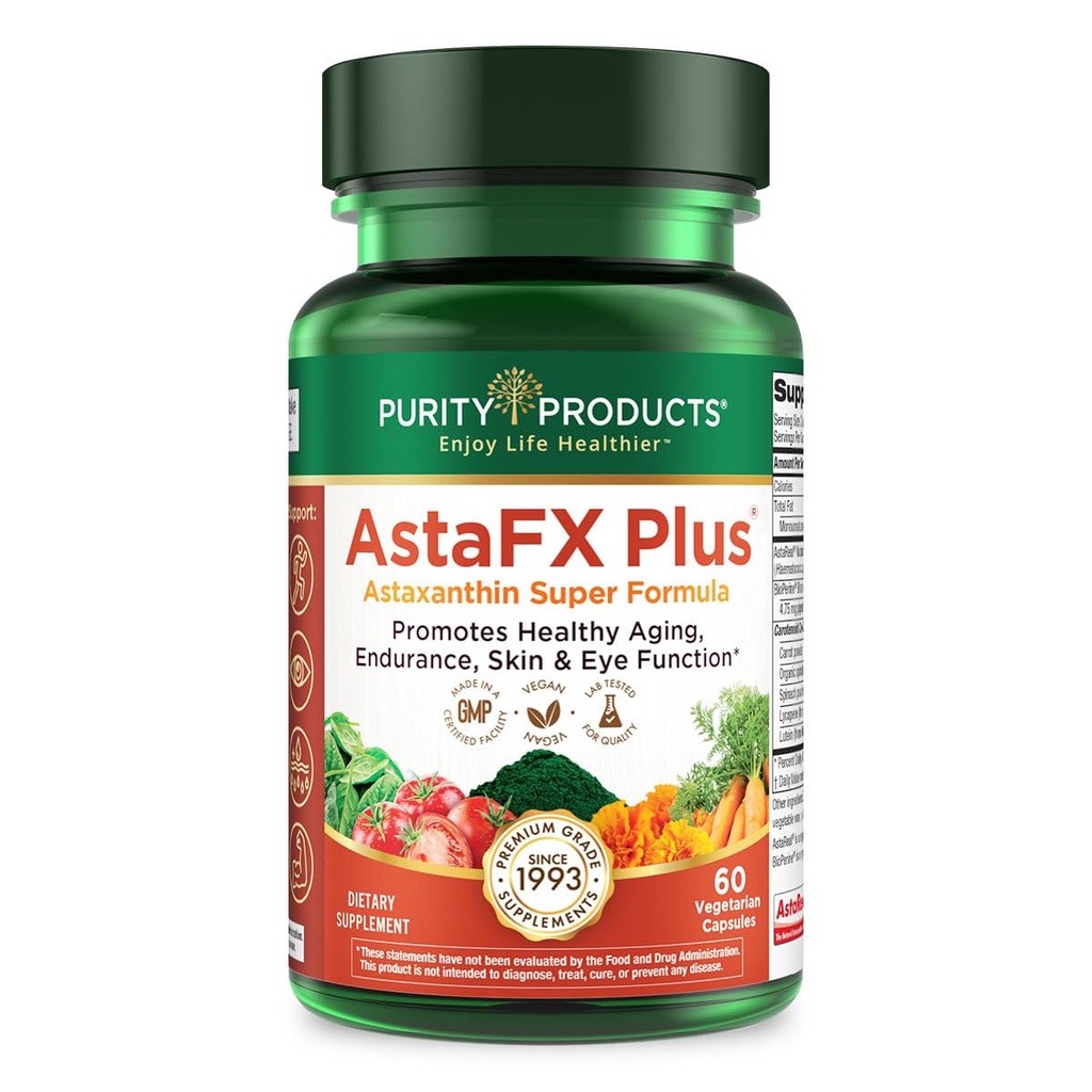 Čistost Izdelki AstaFX Plus - Astaksantin Super Formula - 30 Day Supply from Supports Endurance - Spodbuja zdravo kožo - podpira vizualno zdravje - do 6.000 krat bolj močan kot vitamin C
