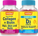 WellYea colagen+Biotin + vitamin D3 5000 i.e. brez sladkorja, gumijasti kosmiči - odličen okus, dodatek vitaminov, brez glutena, brez GSO, žvečljivi gumi