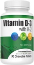 Žvečljivi vitamin D3 (2.000 i.e.) + K2 (MK7 75mcg) 