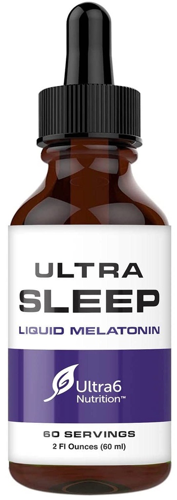 Ultra6 Nutrition Melatonin Kapljice z Valerian Root - Tekoči Melatonin Spanje dodatek s 5 HTP & Passion Flower - Tekoči spalna moč Mešanica za odrasle