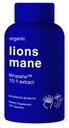 Organic Lions Mane Dopolnilo 120 Kapsule. Podpora možganov Nootropic Immune System Podpora gob dopolnilo. 10X ekstrakt, podoben 18.000mg, vsebuje patente do LitropaneTM