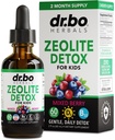 Zeolit Detox za otroke Tekoče kapljice - Napredni klinoptilolit s čistimi vitamini B12 & D - Otroci Nežno telo dnevno Čistite fokus & Govor ekstra klinoptilolit Zeolit kapljice Detox Cleanse dodatek 2oz