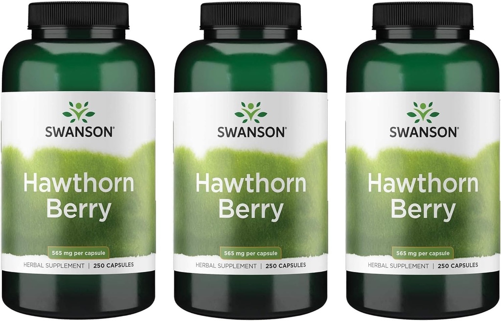 Swanson Hawthorn Berry dodatek - antioksidant Flavonoidi (250 kapsul, 565 mg vsak) 3 pakiranja