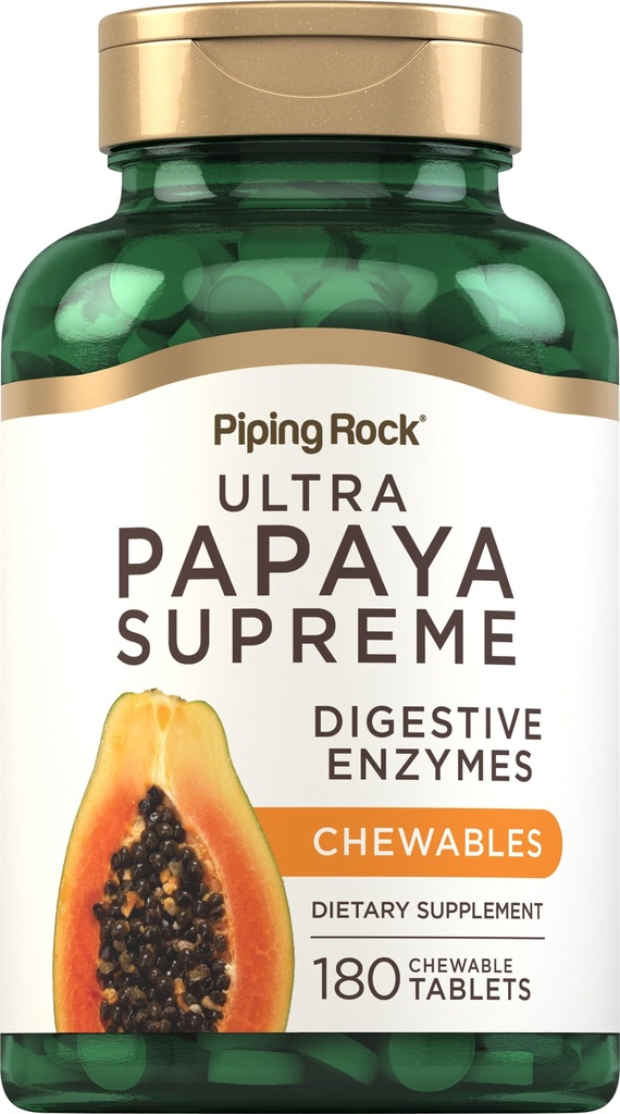 Piping Rock Papaya Prebavne encime Žvečilni izdelki 