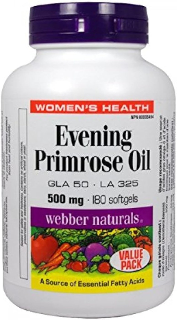 Webber Naravoslovje Večer Primrose Oil 500mg 180 softgels