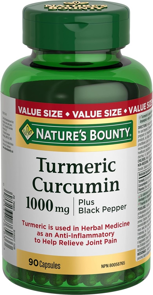 Naravne kurkumin kurkumin 1000mg Plus črni poper, 90 kapsul