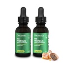 Organika Bee Propolis Tinktura 1 oz x 2 Pack: Čisti in veganski propolis Ekstrakt za zaščito imunskega tkiva, grlo in dihanje - brez glutena, GSO, in umetne arome - 20 dan Prop kapljice dobave