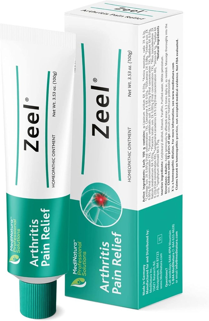 MediNatura Zeel Mazilo za skupno trdnost - Arnica + 14 Aktivne sestavine - Izdelano v Nemčiji - 3.53 oz
