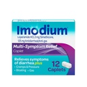 Imodijev multisimptom Relief Caplets, Loperamid Hidroklorid in simetikon Proti Diarrheal Medicine za lajšanje driske, plina, napihnjenosti, Cramps & Tlak, HSA/FSA Upravičeno, 12 ā