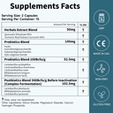 Probiotiki Ženske Moški Gut Zdravje: Prebavno zdravje Imunska podpora Bloating Relief Rokavice Stabilni sevi 35B CFU na kapsulo kompleks s prebiotiki Postbiotiki Quercetin & Curcumin Prehranska dopolnila