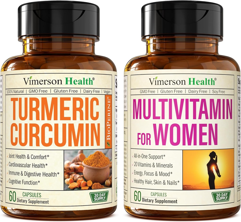 Kurkumin s črnim poprom in multivitamin za ženske