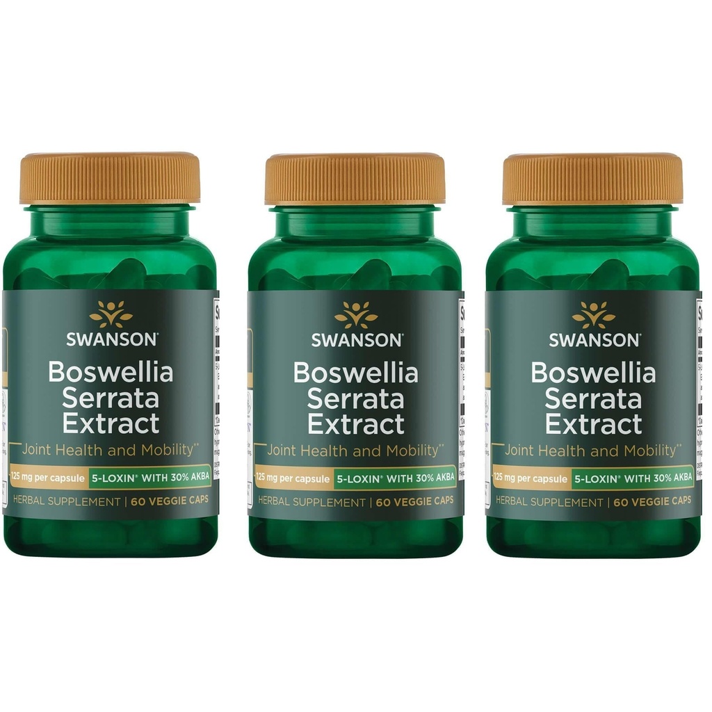Swanson Boswellia Serrata Extract 125 mg 60 Veg Caps (3 pakiranja)