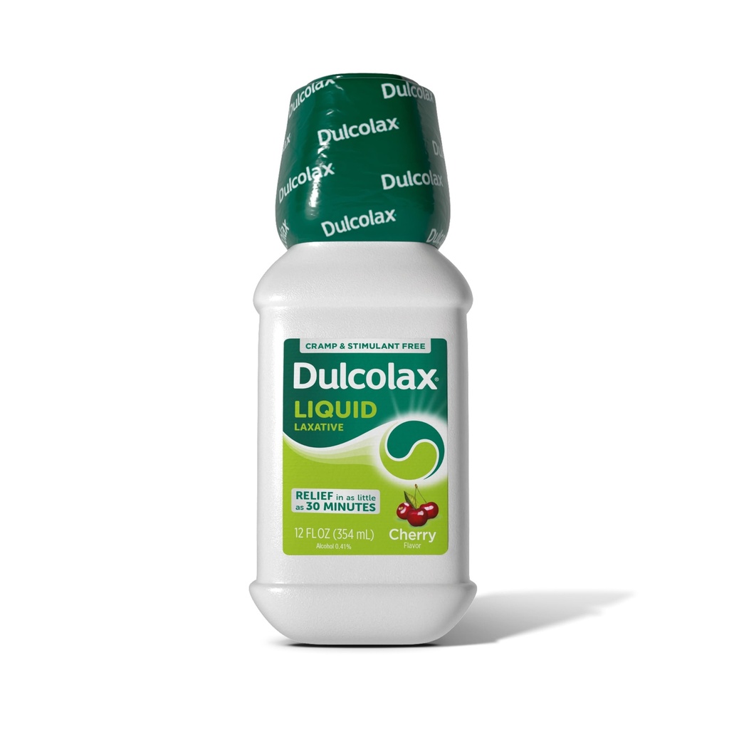 Dulcolax Saline Laxative Liquid, Fast & Gentle zaprtje Relief, naravna Odvajala, Softens Stool, Cherry Flavor, Magnezij Hydroxide 1200 mg, 12 fl. oz.