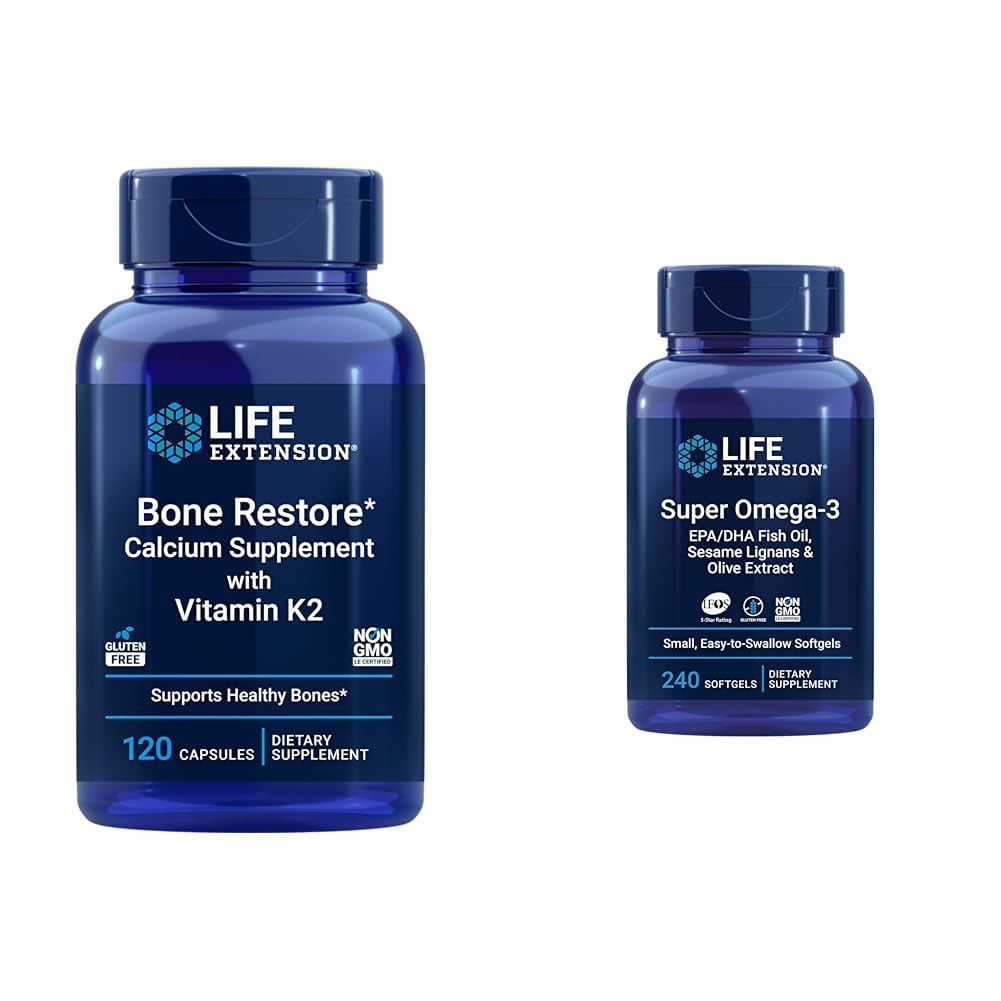 Obnova kosti za podaljšanje življenjske dobe + vitamin K2 Vitamini in minerali ohranjajo zdravje in moč kosti in super Omega-3 EPA/DHA ribje olje, sezam Lignans in ekstrakt oljk