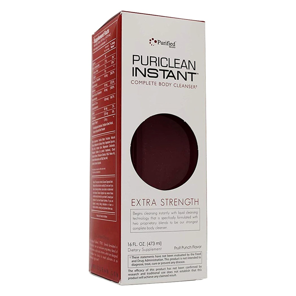 Wellgenix Puriclean Instant popolni čistilec telesa, 16 Fl Oz sadje Punch, Premium ekstra moč zeliščno čiščenje razstrupljanje pijača, eno uro Detox podpora dodatek