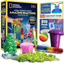 National Geographic Amazing Chemistry Set - Kemijski komplet s 45 znanstvenimi eksperimenti, vključno s kristalno rastjo in reakcijami, Znanstveni komplet za otroke, STEM darilo za fante in dekleta (ekskluzivno)