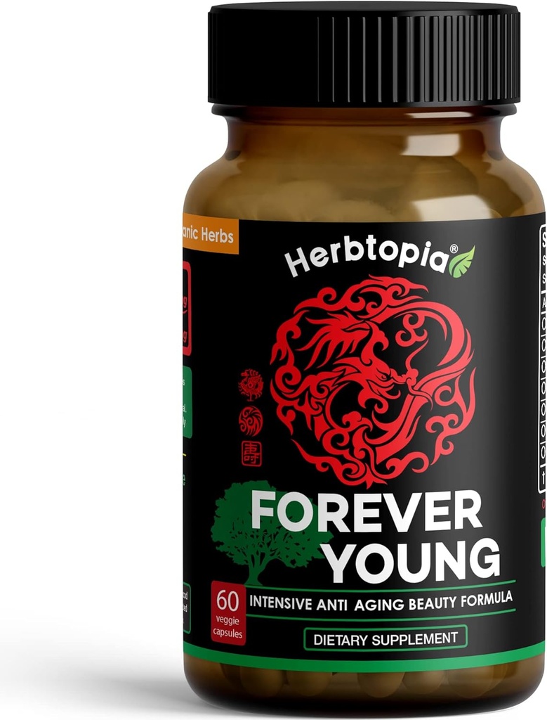 Večno mlada dolgoživost dodatek za imuniteto, proti sivi lasje, Telomere Podaljšanje in srečen Mood w/Ginseng, Astragalus, Lions Mane, Reishi goba, Codonopsis 
