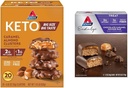 Atkins Caramel Almond Clusters, Gluten Free, High in Fiber, 1g sladkor, 2g Net Carb, Keto prijazno, 20 Count & Endulge Chocolate Caramel Mousse Bar, Dessert Favorite, 1g sladkor, Visoko v Fiber, 5 Count