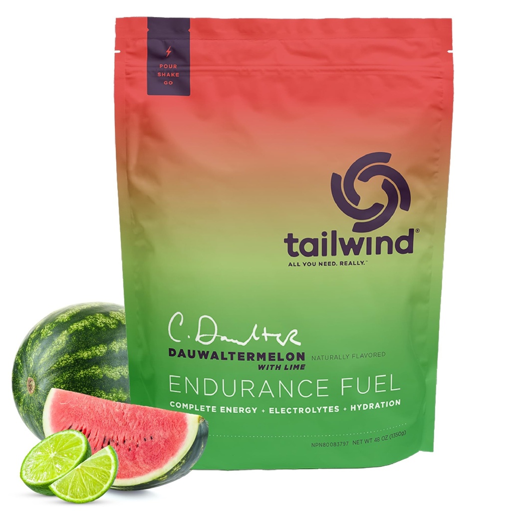 Tailwind Nutrition Endurance Fuel, ogljikovi hidrati in elektrolit Športna pijača Mix prašek, Gluten-free, Vegan, Dauwaltermelon, 50 Serving