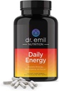 DR. EMIL HRANILA Dnevna energijska dopolnila - tablete brez sladkorja z 160mg kofeina na obrok - energijski ojačevalec in fokus dodatek z izvlečkom Guarana, L-tavrin in L-teanin