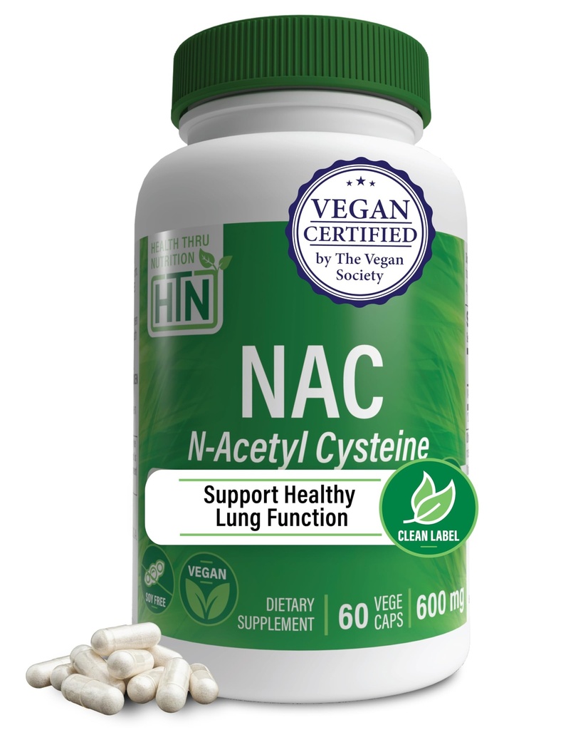 Zdravje Thru Nutrition NAC N-acetil-Cysteine 600mg 60 Kapsule 