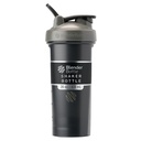 BlenderBottle Classic V2 Shaker steklenica kot nalašč za beljakovinske pretrese in pred vadbo, 28-ounce, siva/črna, črna senca