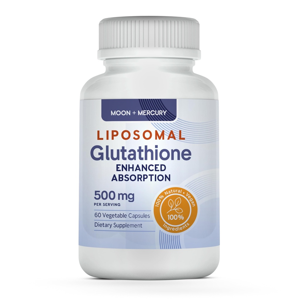 Liposomski glutation Ne-GMO, Gluten Free 500mg dodatek - lahko zagotavljajo imuno podporo, razstrupitev jeter, zdravje možganov in zdravje srca - 60 Glutation kapsule