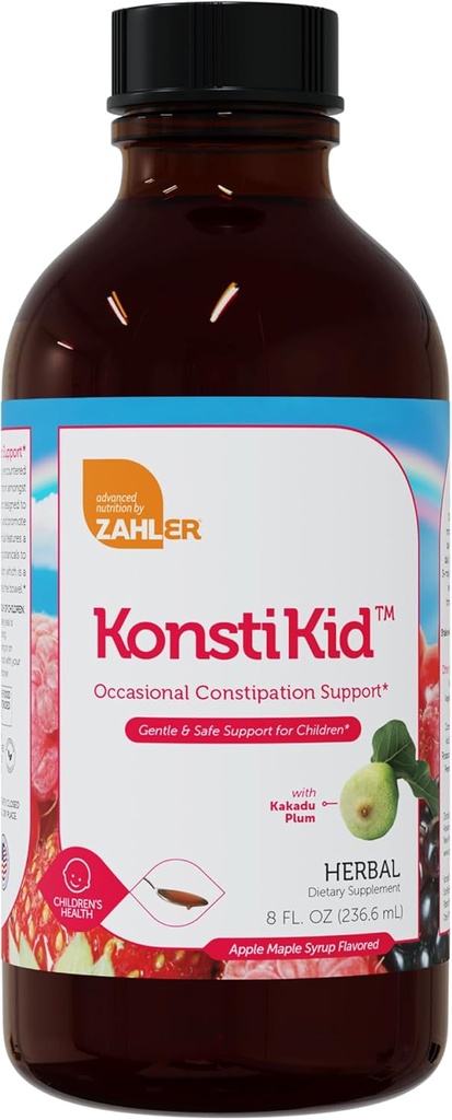Zahler KonstiKid, Podpora za otroke zaprtosti, LiquidConstipation Ease, Podpira Rednost & Prebavno zdravje, 8OZ
