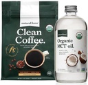 Naravna sila Ekološka temna pražena čista kava + Ekološka MCT Oil Bundle – 100% čista kokosova MCTs & Mold & Mycotoksin Free Coffee – Ne-GMO, Keto, Paleo in Vegan - 12 Oz in 16 Oz