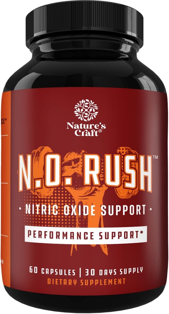Podporne tablete dušikovega oksida - Dodatki za naravno vadbo in povečanje vadbe - Boost Energy Recovery Muscle Builder - Čisti L-Arginin & L-Citrulin Aminokislinske kapsule - za Natures Craft