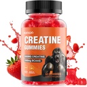 HOOLOO Creatine Gumies 5000mg Kreatin monohidrat, 1000mg BCAA na serviranje - žvečljive Veganske brez sladkorja Gumies, Jagodna aroma (1 mesec dobave)