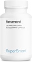 Superpametni - Resveratrol 40 mg na dan (dobro prenašano) - Organski izvleček rdečega grozdja - Visoka moč Resveratrol dodatek 