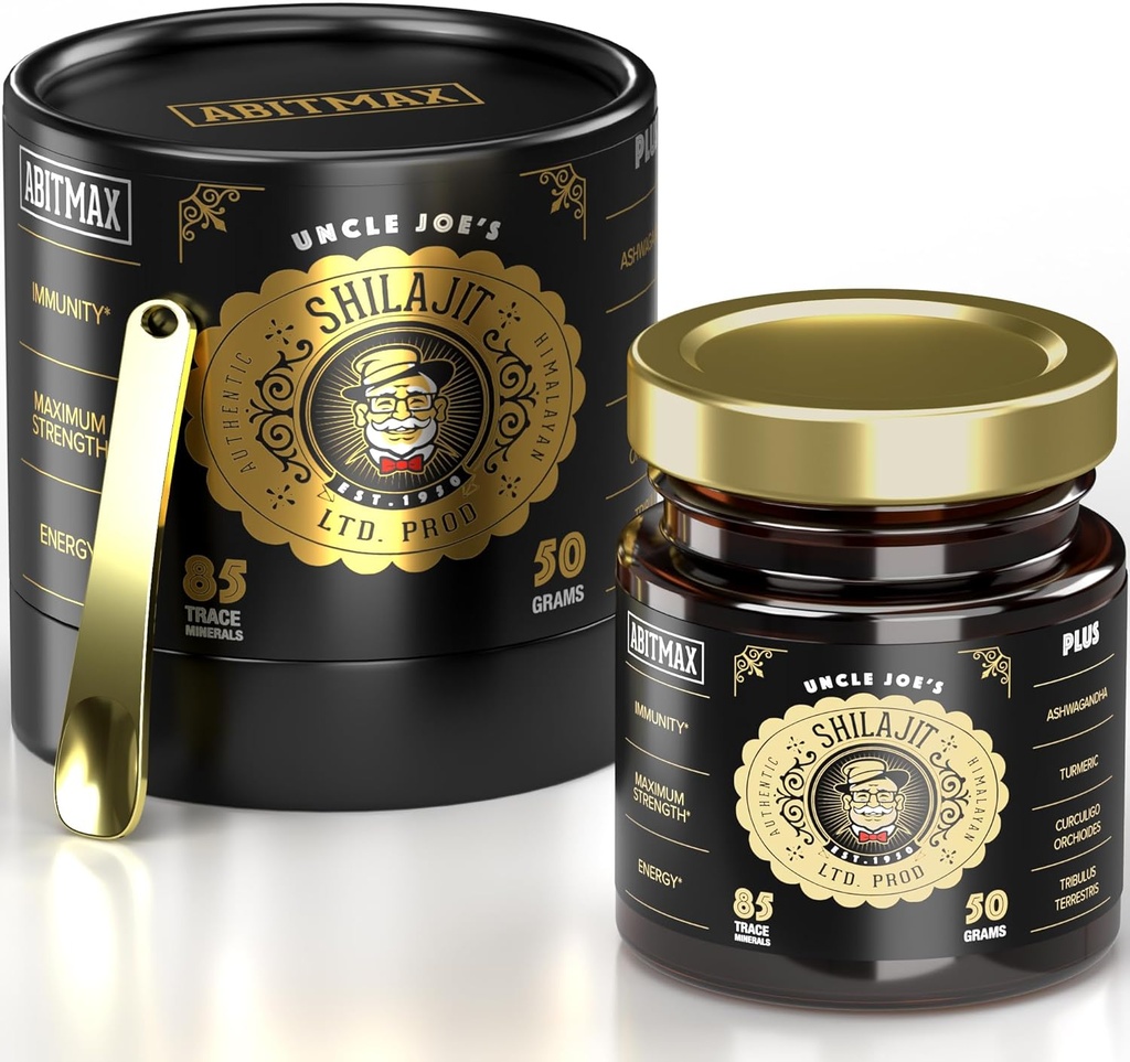 50G Čisti organski himalajski shilajit resin, 800mg Visoka moč, zlata stopnja A, 85+ Trace minerali in fulvična kislina, naravna energija in imunski booster