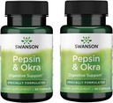Swanson Pepsin '&' Okra 90 Caps (2 paketa)