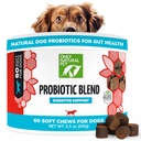 Samo naravne hišne Probiotic Dog in Cat Supplement - Prebavne & Gut Health Enzyme Formula, Puppy & Pasje Prebavne Chews, Najboljši za želodčne Relief & Gas Aid - Mehke Chews, 60 Count.