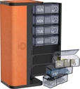 7-Day AM/PM tablete Organizator s Scratch-Resistant Usnje Primer - Prenosno Weekly Travel Medicine Box s snemljivimi Daily Pods & Zasebnost Oblikovanje (Bright Orange)