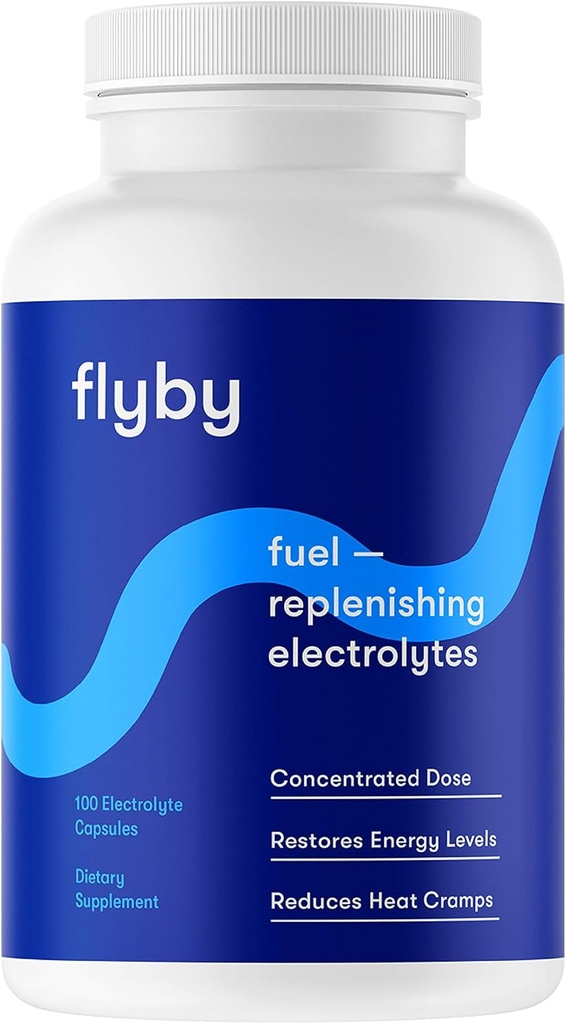 Flyby Nadomestne tablete za elektrolite - tablete in kapsule za hitro rehidracijo, regeneracijo, keto & kratice - soli, magnezij, kalij, natrij - Paleo, Keto & Vegan Prijazno - 100 kapsul
