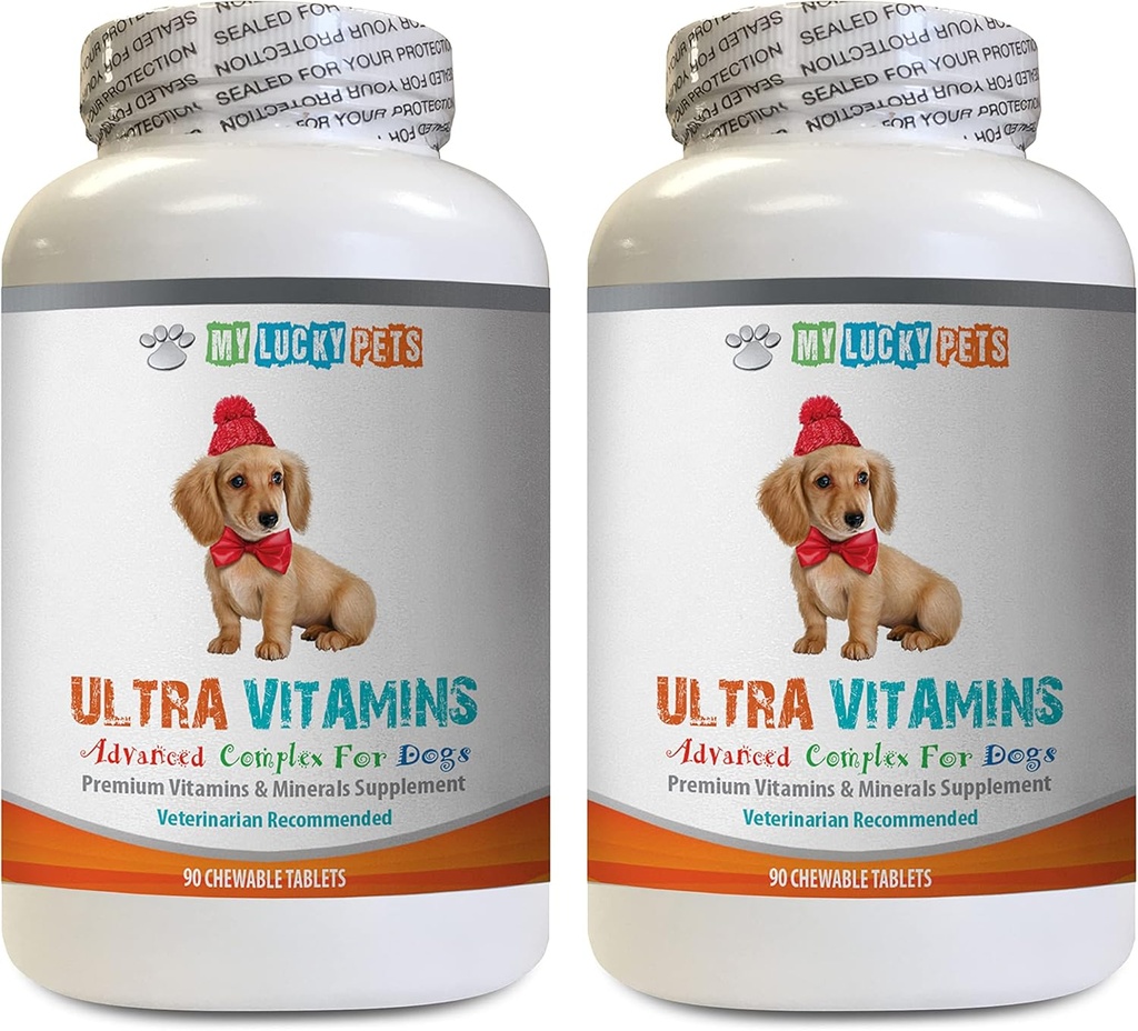 k9 Moč Imunski Dog - Dog Ultra Vitamini - Veterinarski Priporočeno - Imunska podpora - Kožne oči in Kost Podpora - Dog Vitamin Chews - 2 steklenici (180 Zdravljenja)