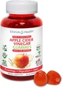 Eniva Health Apple Cider Gourmet Gummy Vitamini 60 Ct USDA Organic ACV Vegan Gluten brez glutena Non-GMO z materjo B9 B12 Pese Pomegranate Energy Curb Cravings Detox Čisti imuniteto